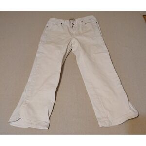 GAP Cropped Boot Cut‎ Stretch Jeans Women Ivory White Size 6 4